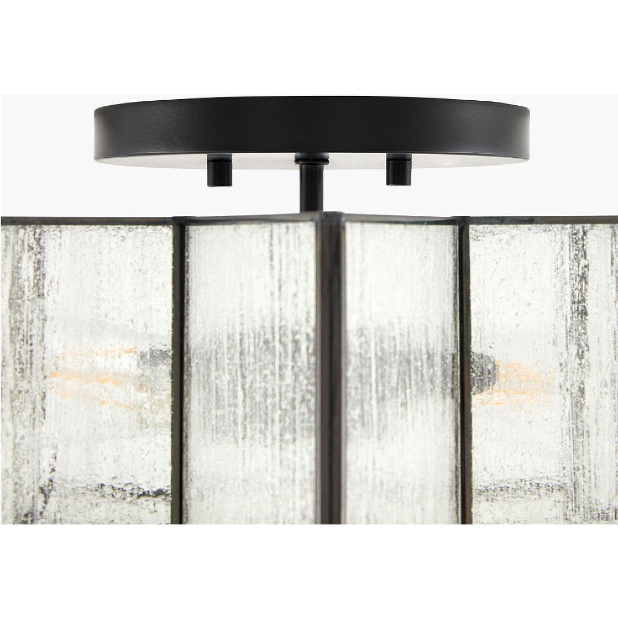 Modern European furniture - Iron-Framed Frosted Glass Ceiling Lamp - www.oroa.com
