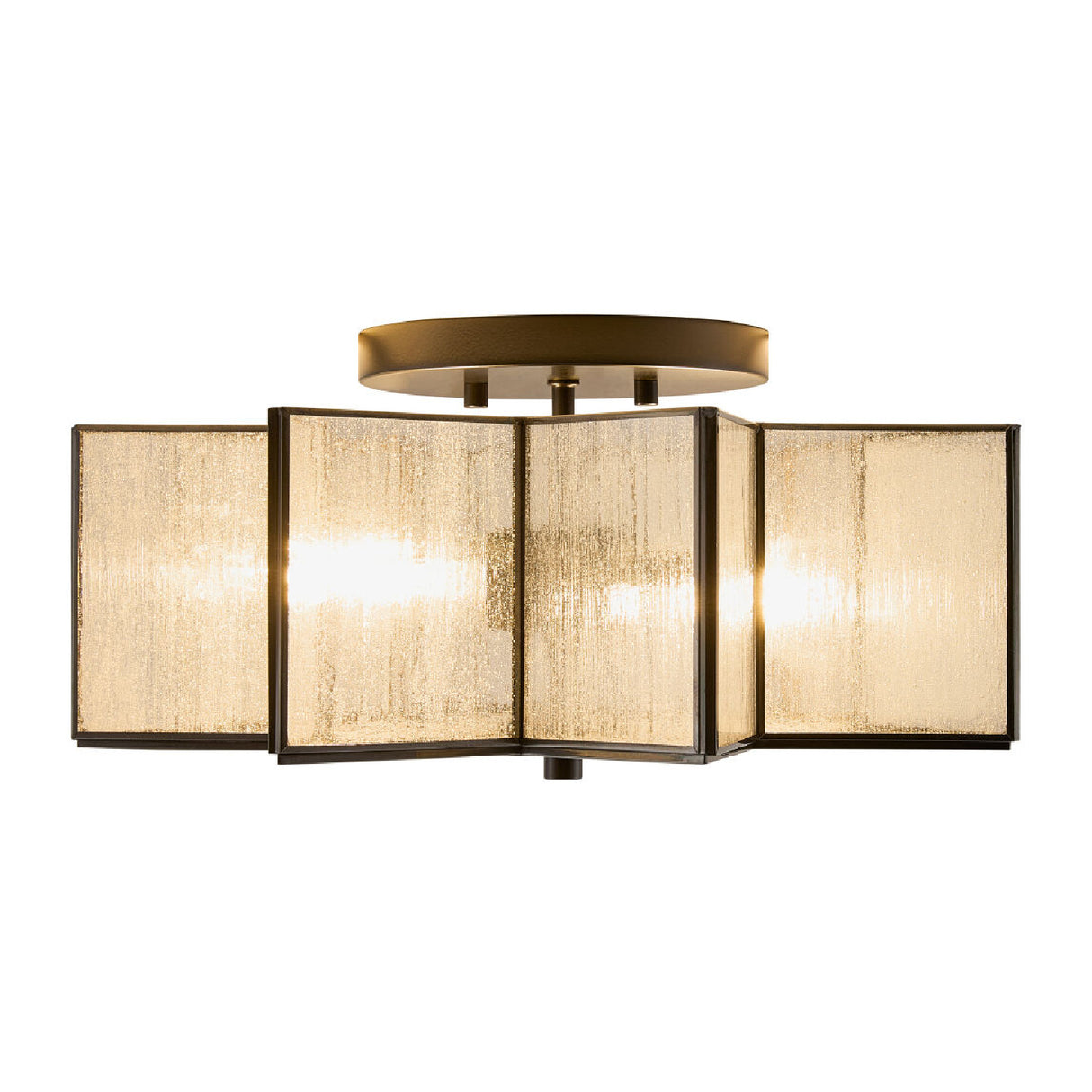 Iron-Framed Frosted Glass Ceiling Lamp | Oroa.com