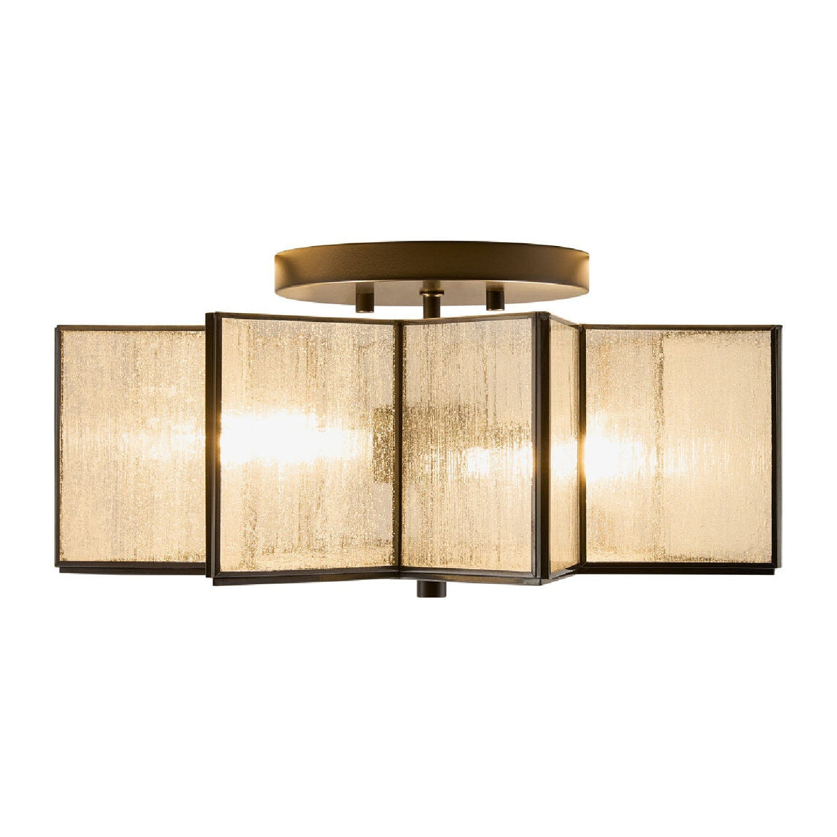 Modern European furniture - Iron-Framed Frosted Glass Ceiling Lamp - www.oroa.com