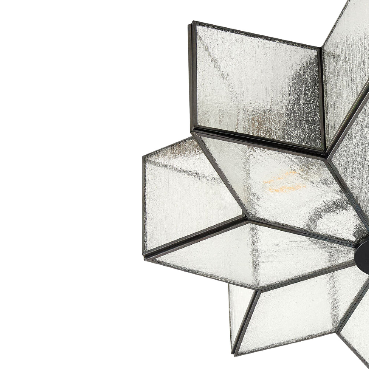 Iron-Framed Frosted Glass Ceiling Lamp | Oroa.com