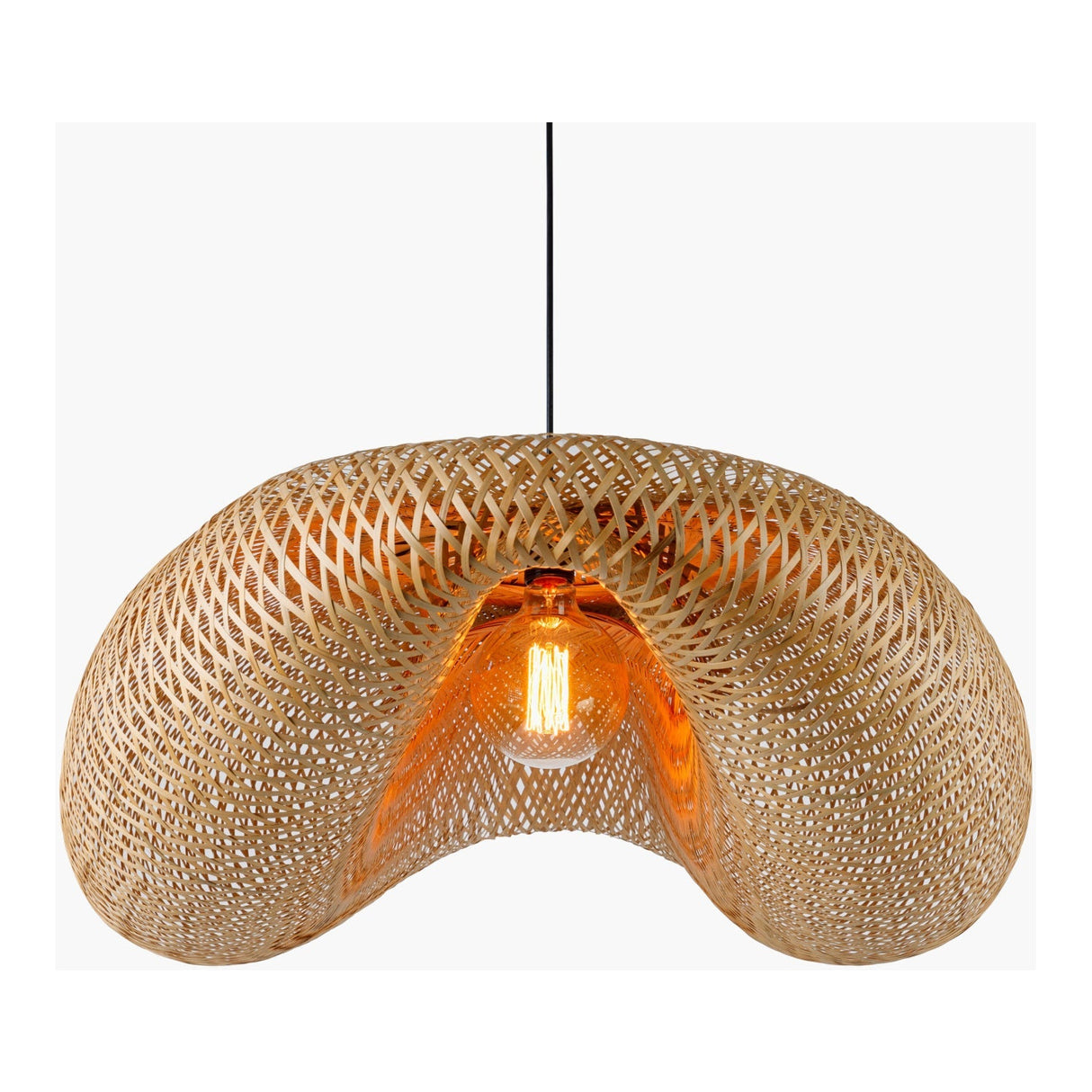 Modern European furniture - Braided Bamboo Pendant Lamp - www.oroa.com