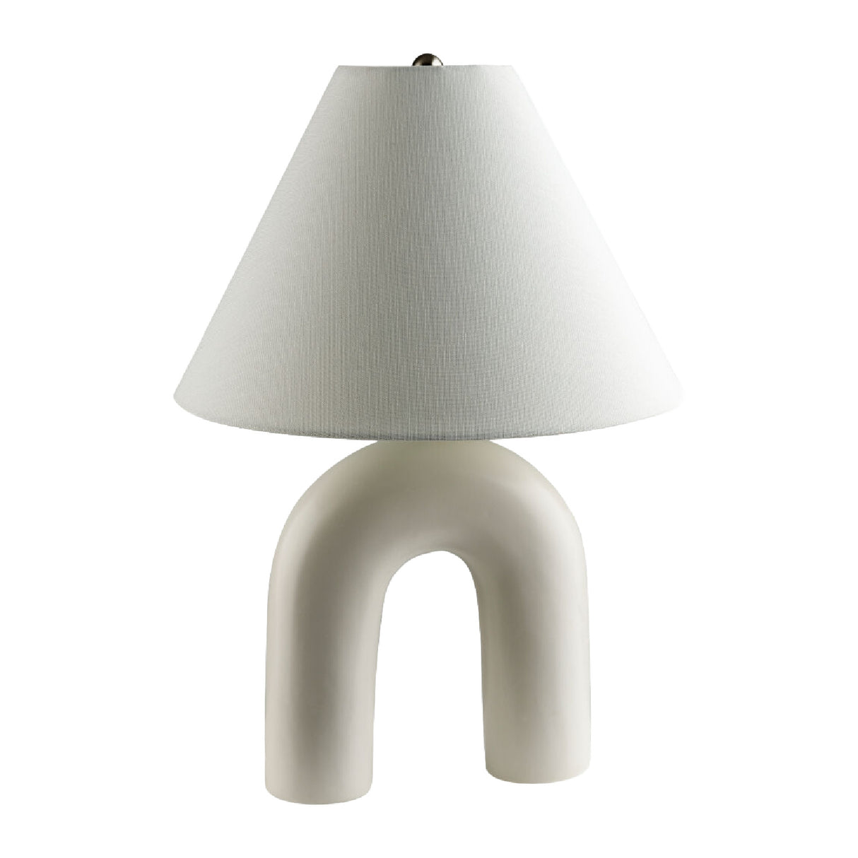 Modern European furniture - White Arched Ceramic Table Lamp - www.oroa.com