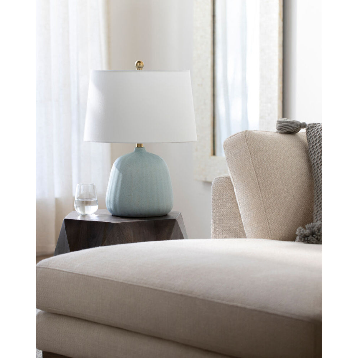 Modern European furniture - Dotted Ceramic Accent Table Lamp - www.oroa.com