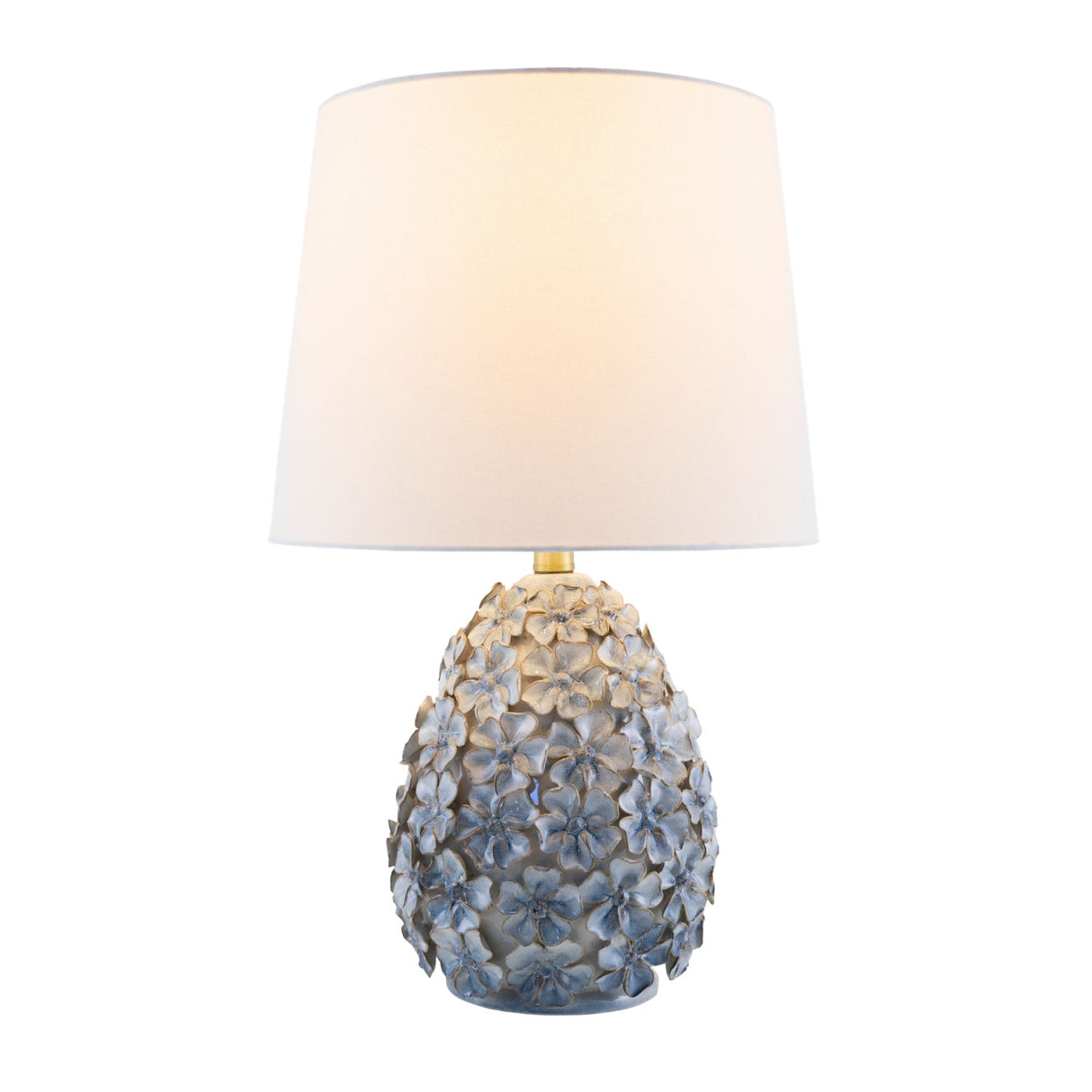 Modern European furniture - Blue Floral Ceramic Table Lamp - www.oroa.com
