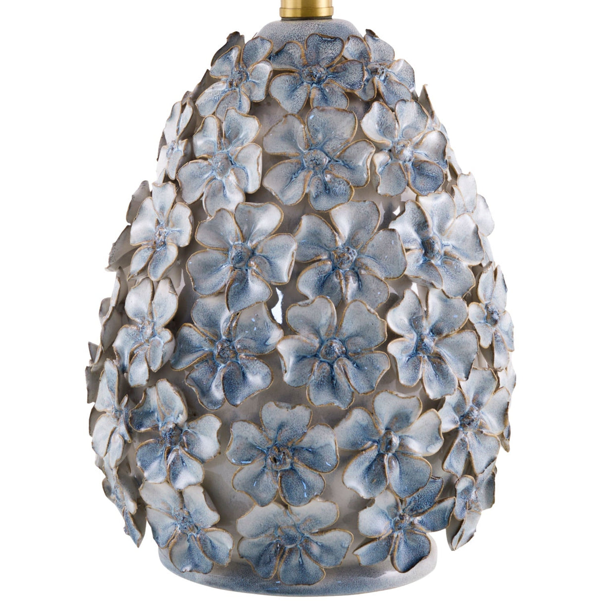 Modern European furniture - Blue Floral Ceramic Table Lamp - www.oroa.com