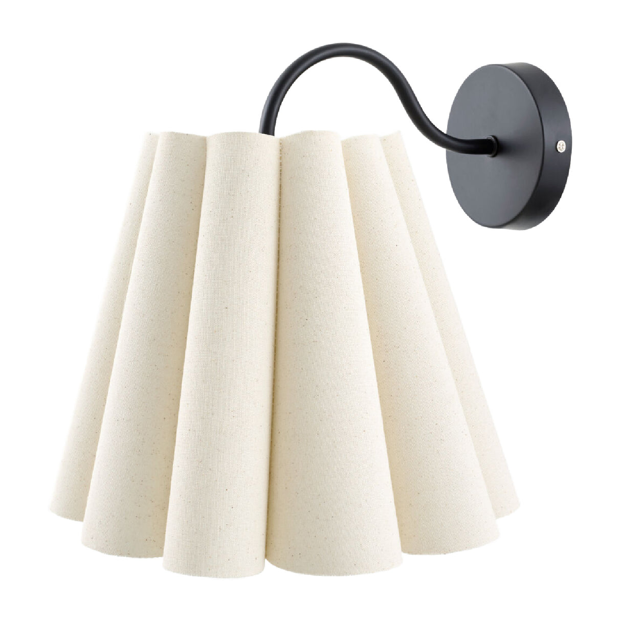 Modern European furniture - Pleated Cream Linen Wall Lamp - www.oroa.com