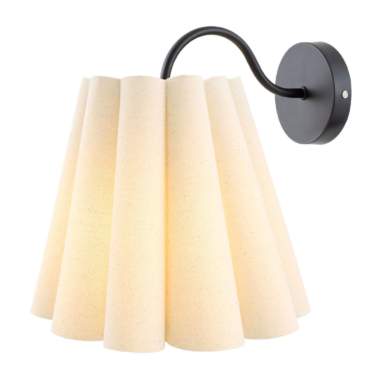Modern European furniture - Pleated Cream Linen Wall Lamp - www.oroa.com