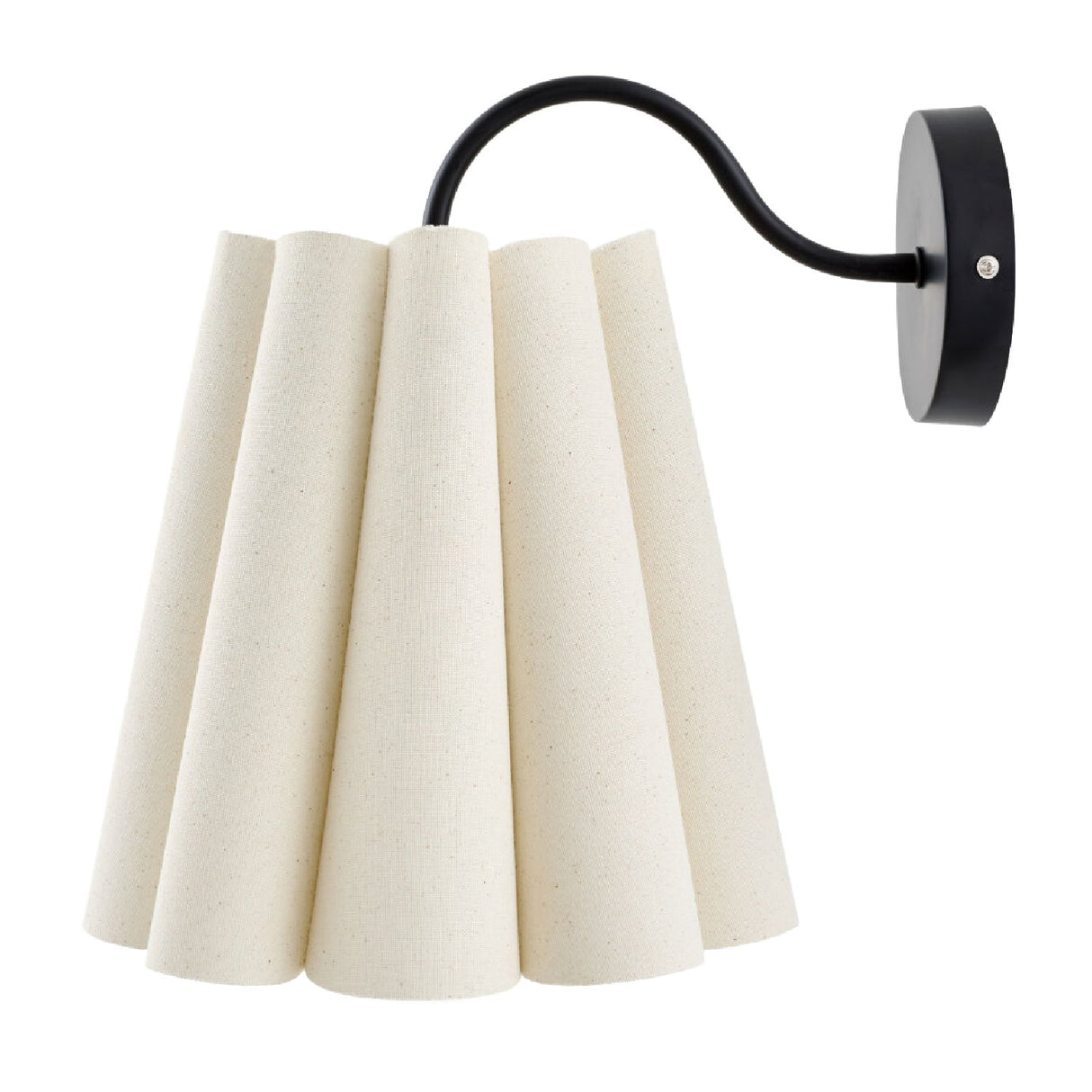 Modern European furniture - Pleated Cream Linen Wall Lamp - www.oroa.com