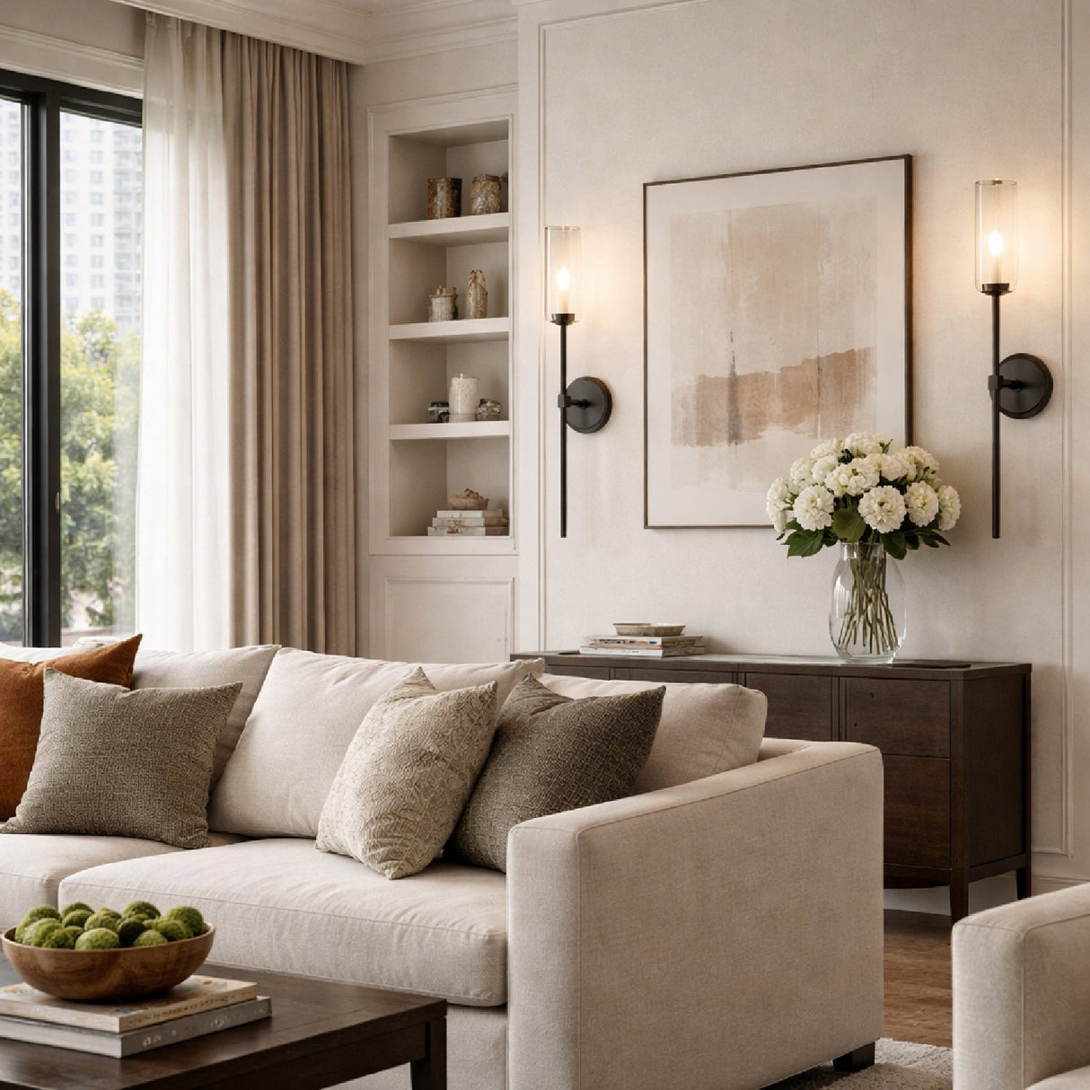 Modern European furniture - Clear Glass Shade Wall Lamp - www.oroa.com