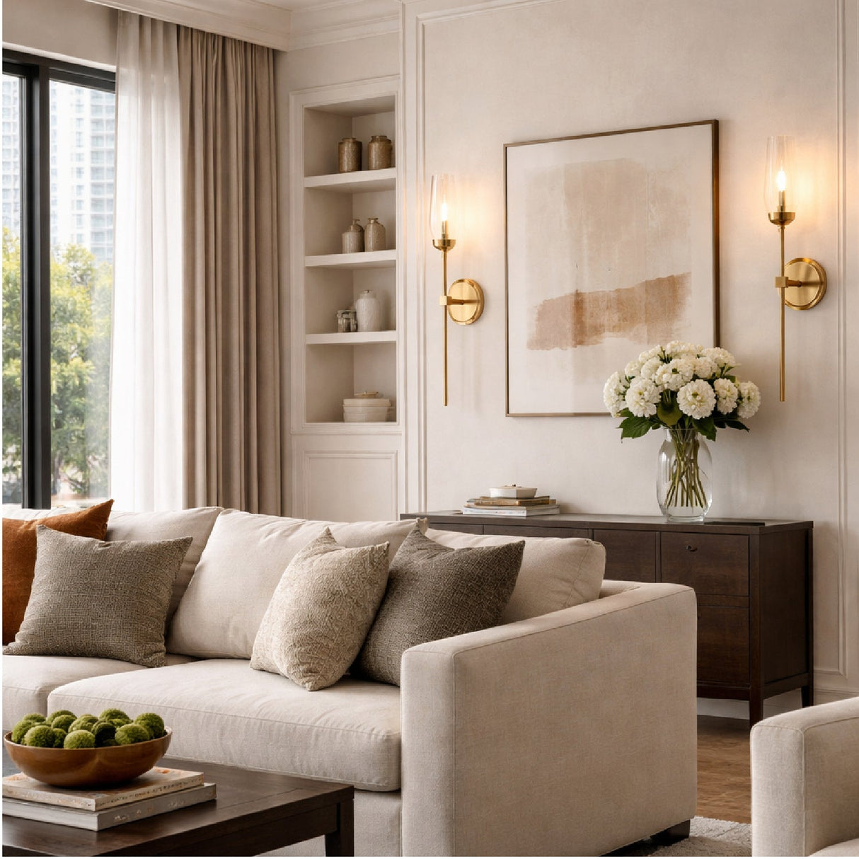 Modern European furniture - Clear Glass Shade Wall Lamp - www.oroa.com
