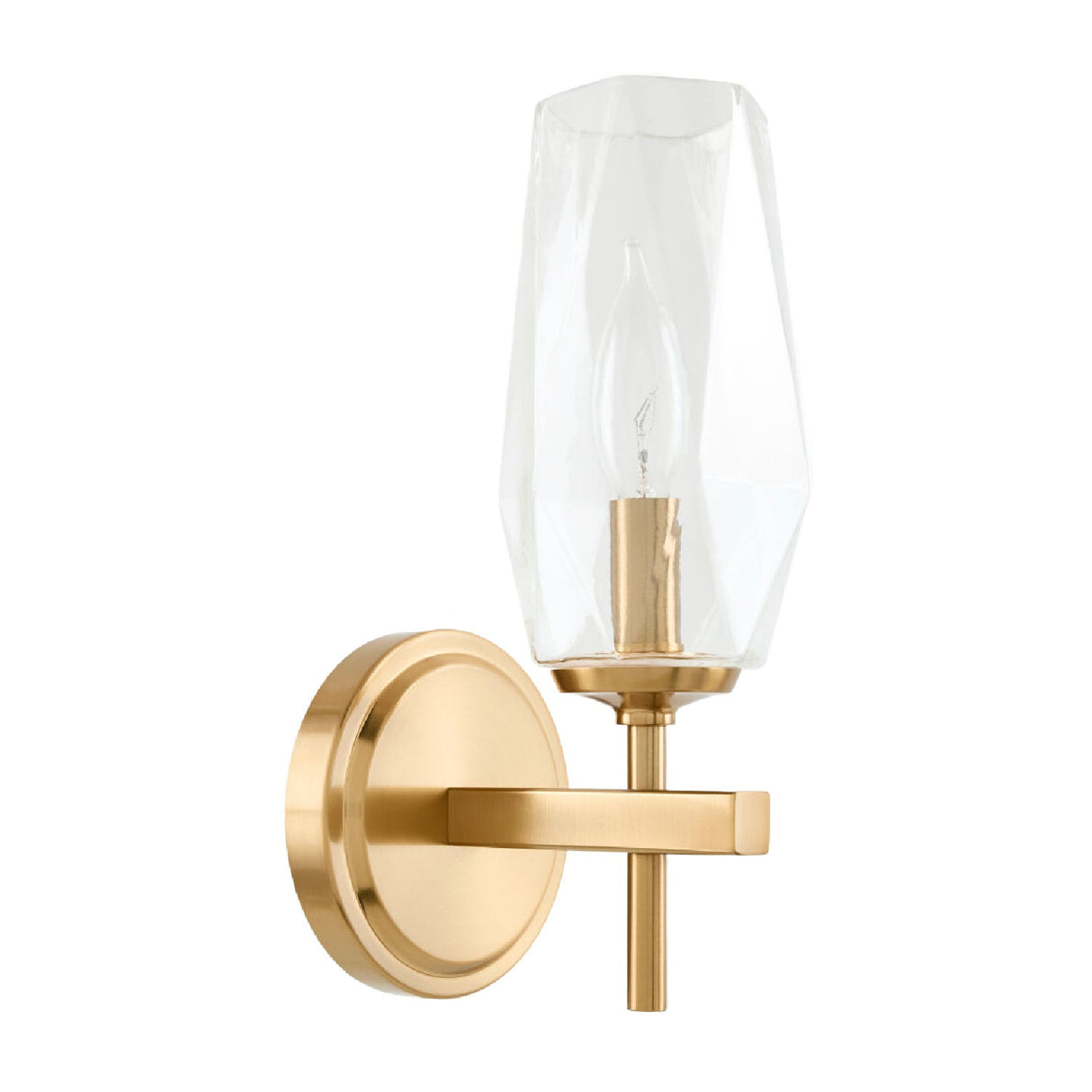 Modern European furniture - Faceted Clear Glass Wall Lamp - www.oroa.com