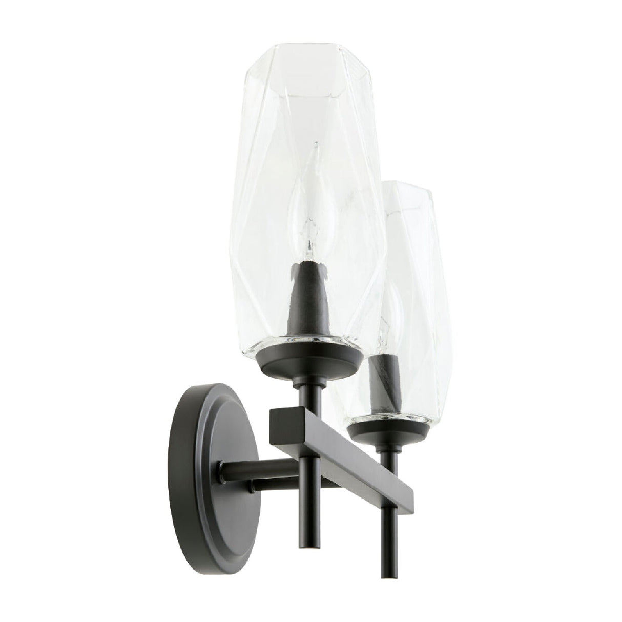 Modern European furniture - Faceted Clear Glass Wall Lamp - www.oroa.com