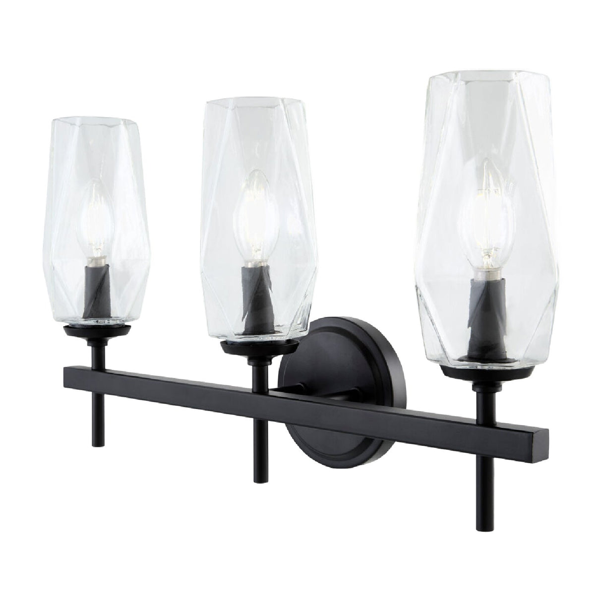 Modern European furniture - Faceted Clear Glass Wall Lamp - www.oroa.com