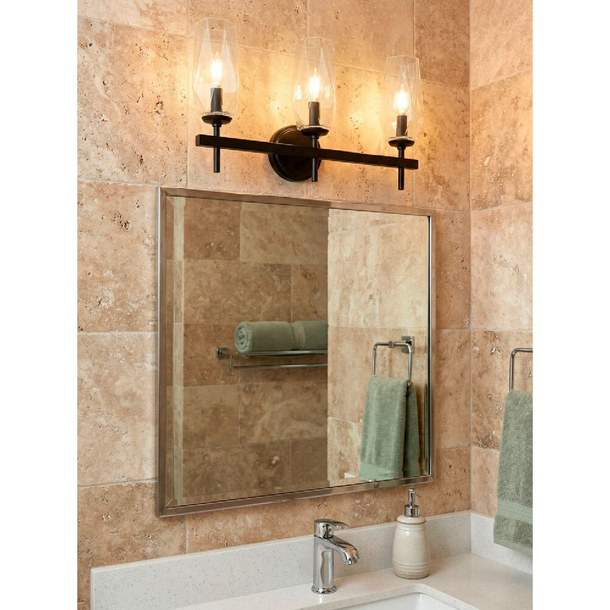 Modern European furniture - Faceted Clear Glass Wall Lamp - www.oroa.com