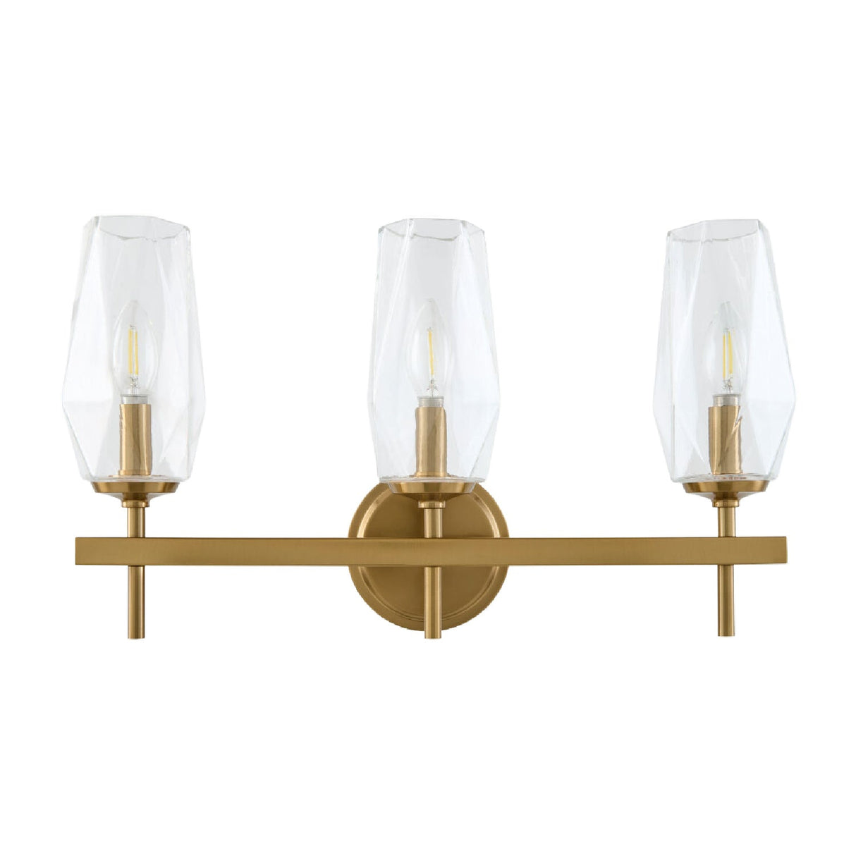Modern European furniture - Faceted Clear Glass Wall Lamp - www.oroa.com