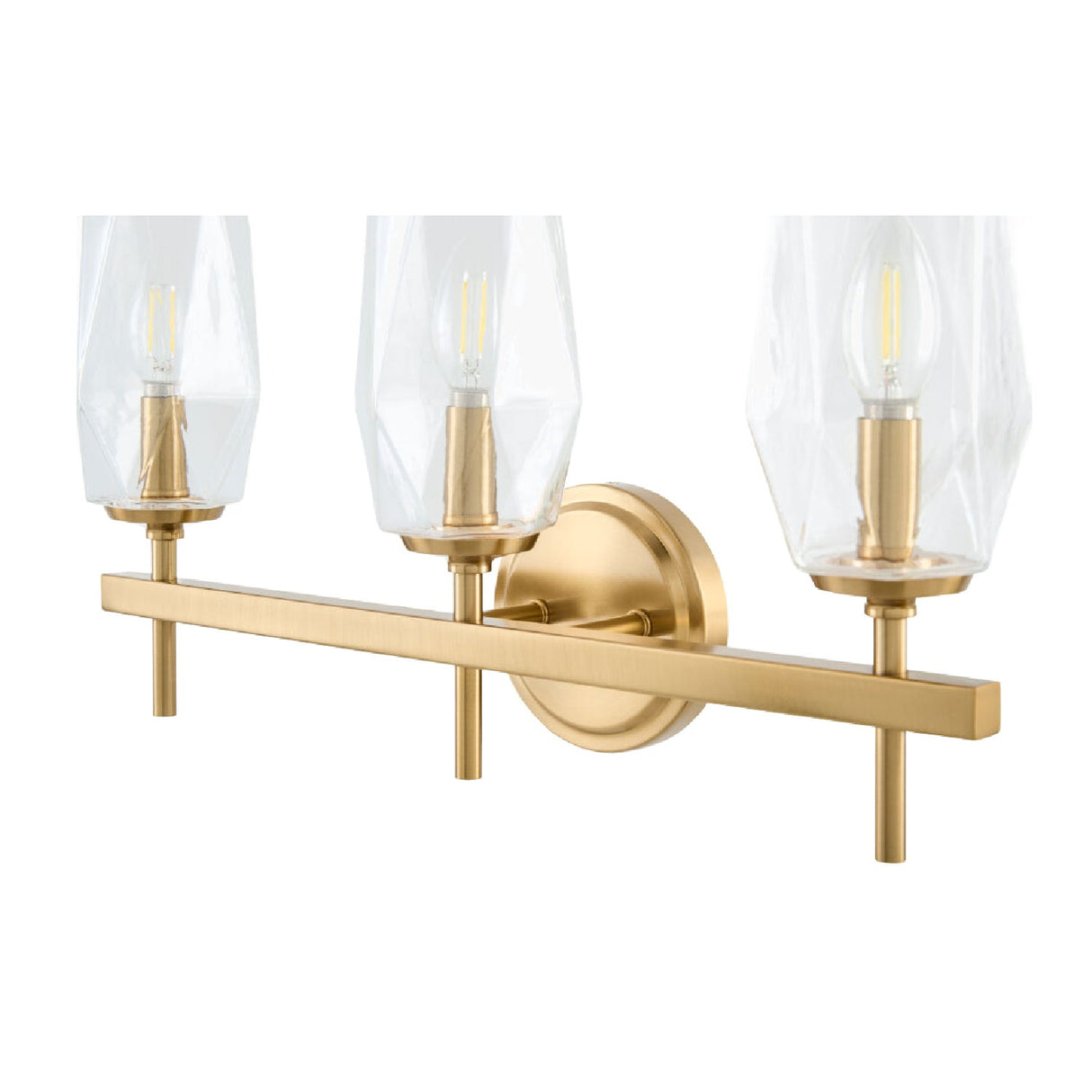 Modern European furniture - Faceted Clear Glass Wall Lamp - www.oroa.com