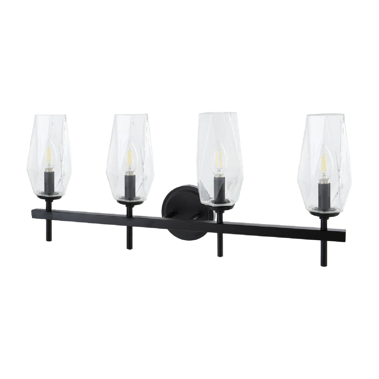 Modern European furniture - Faceted Clear Glass Wall Lamp - www.oroa.com