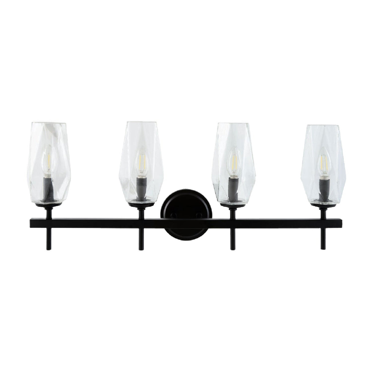 Modern European furniture - Faceted Clear Glass Wall Lamp - www.oroa.com