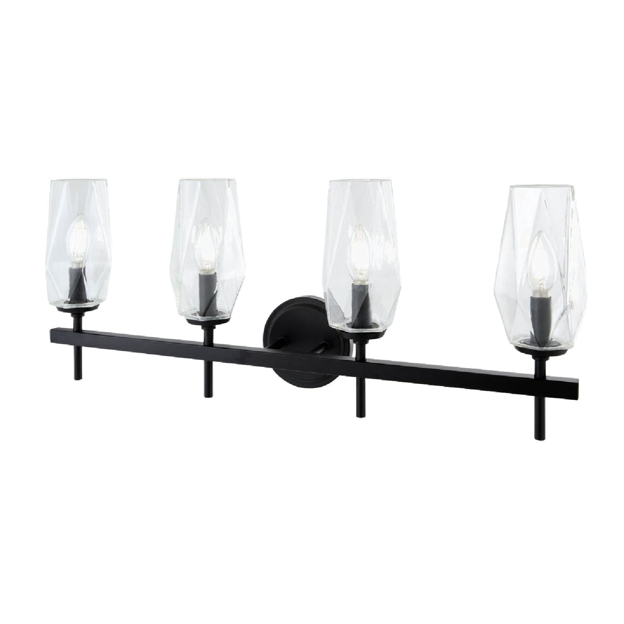 Modern European furniture - Faceted Clear Glass Wall Lamp - www.oroa.com