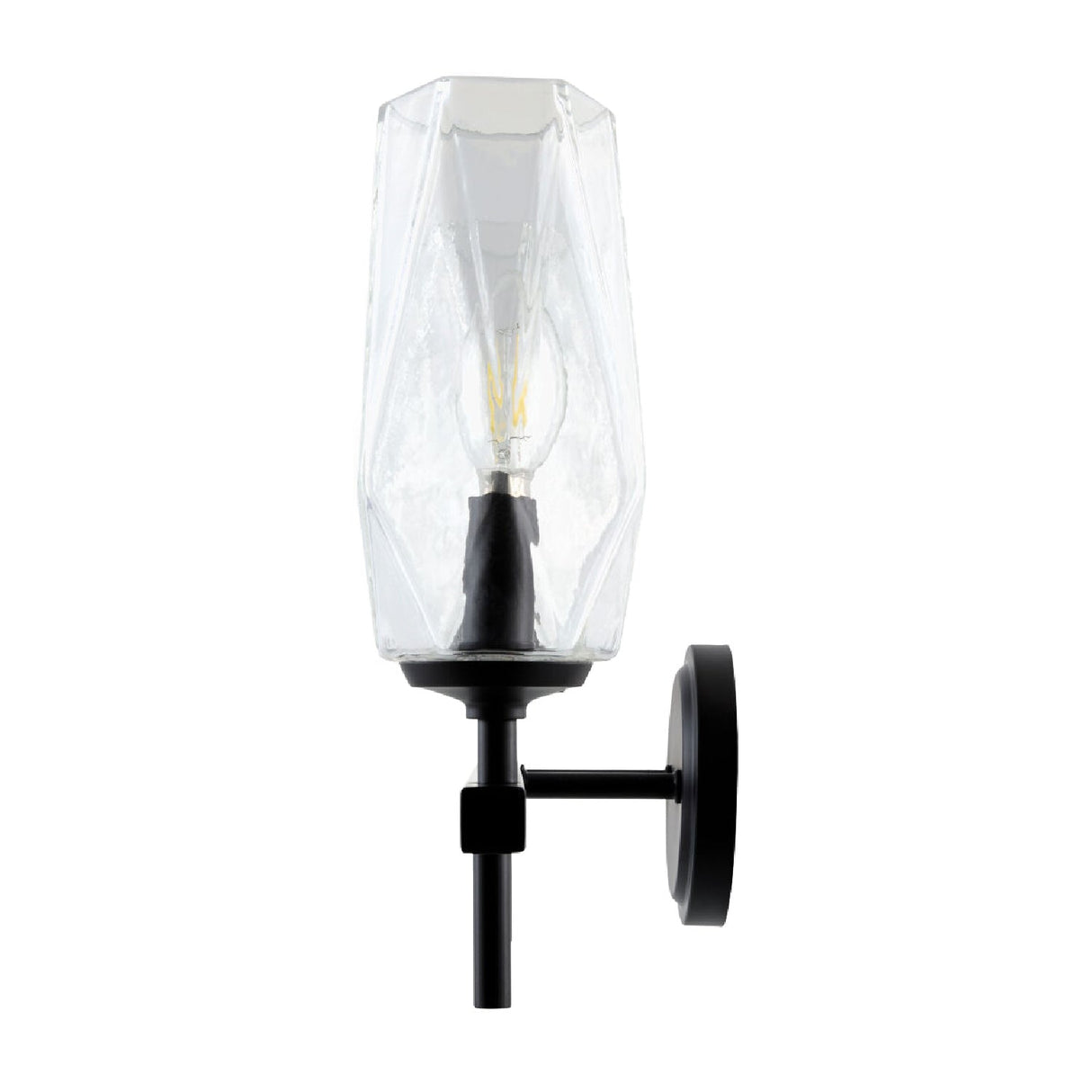 Modern European furniture - Faceted Clear Glass Wall Lamp - www.oroa.com