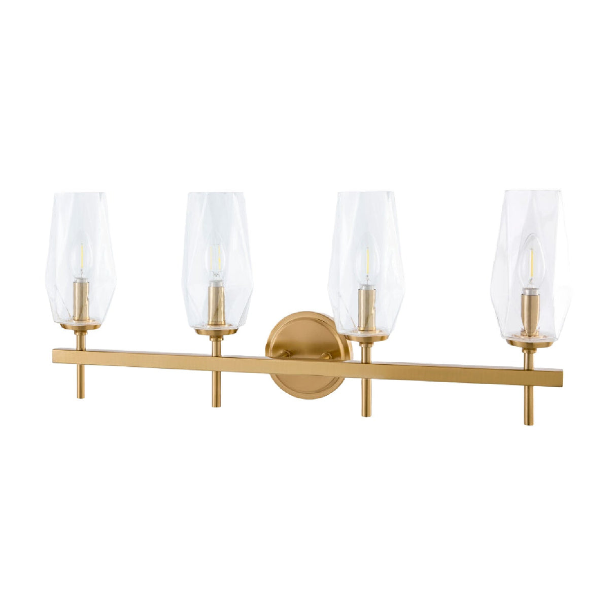 Modern European furniture - Faceted Clear Glass Wall Lamp - www.oroa.com