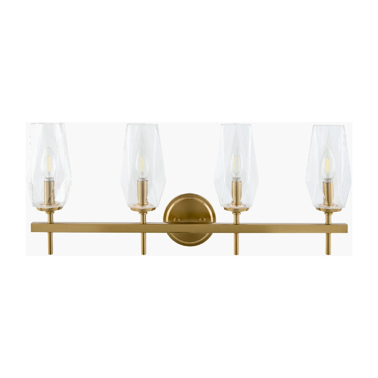 Modern European furniture - Faceted Clear Glass Wall Lamp - www.oroa.com