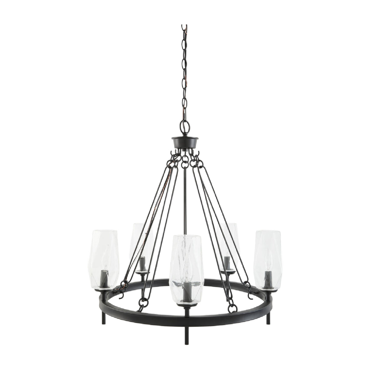 Modern European furniture - Faceted Clear Glass Chandelier - www.oroa.com