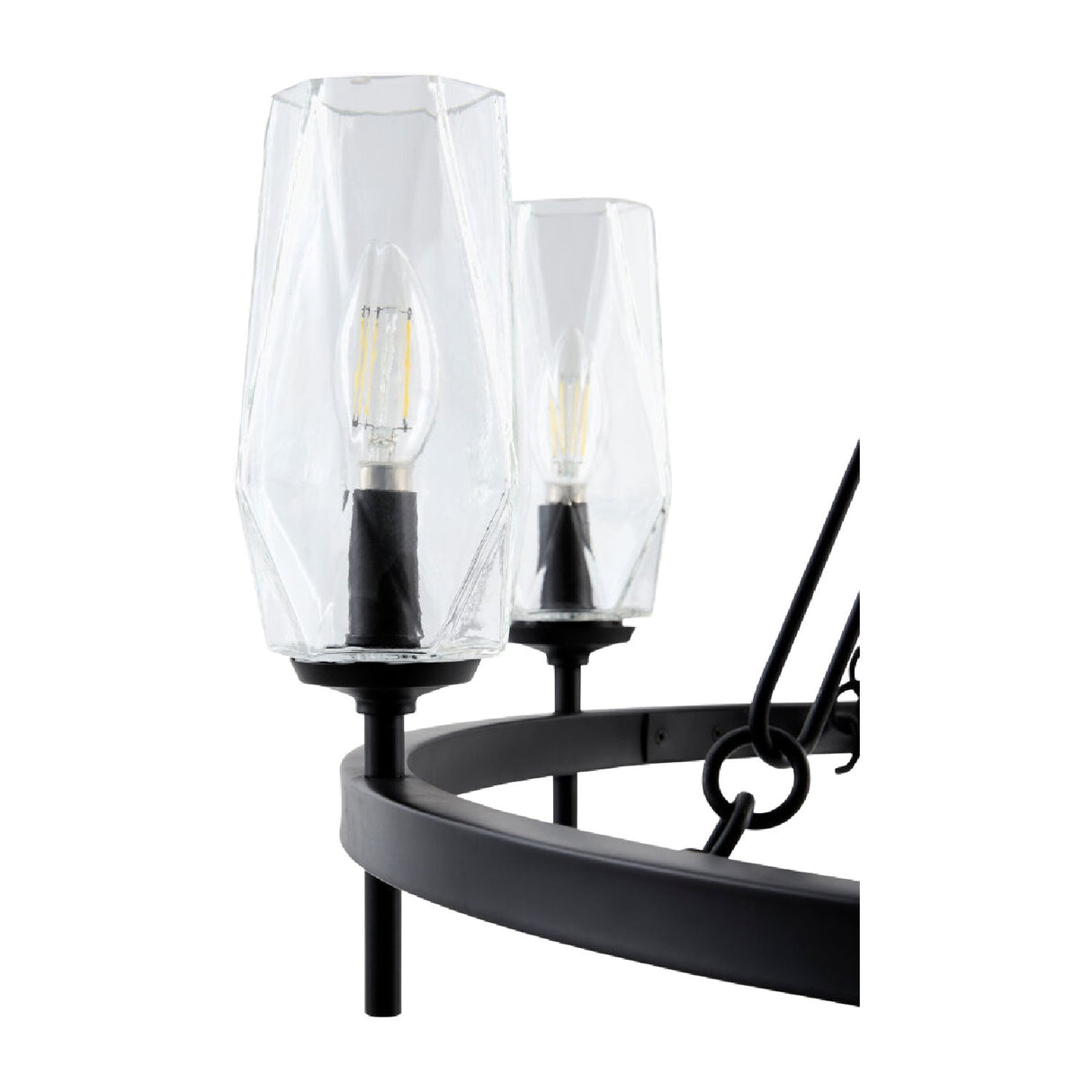Modern European furniture - Faceted Clear Glass Chandelier - www.oroa.com
