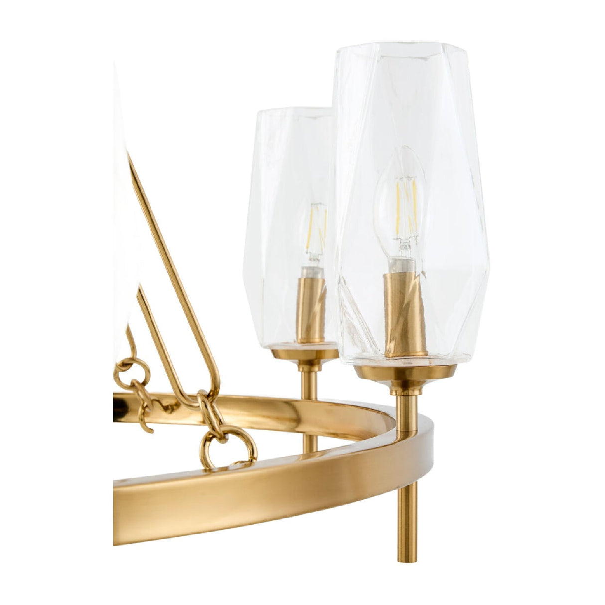 Modern European furniture - Faceted Clear Glass Chandelier - www.oroa.com