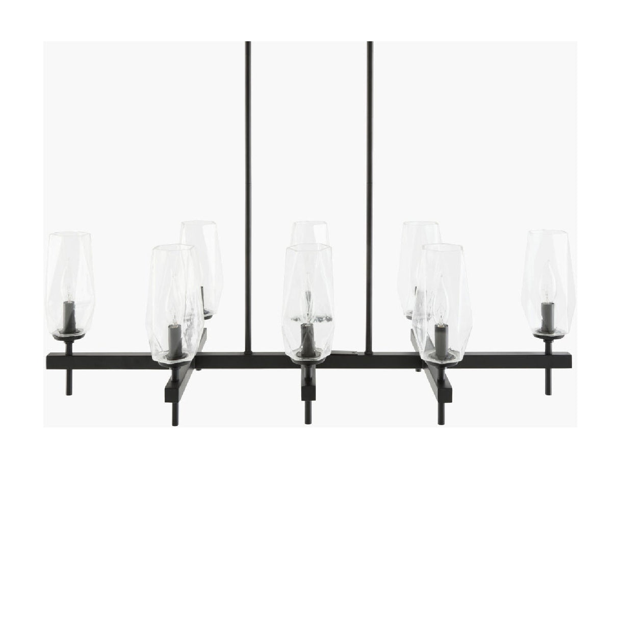 Modern European furniture - 8-Light Glass Linear Chandelier - www.oroa.com