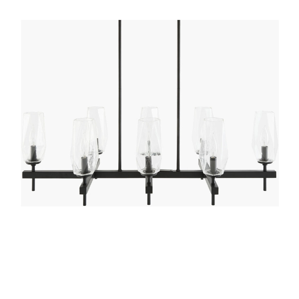 Modern European furniture - 8-Light Glass Linear Chandelier - www.oroa.com | Oroa.com