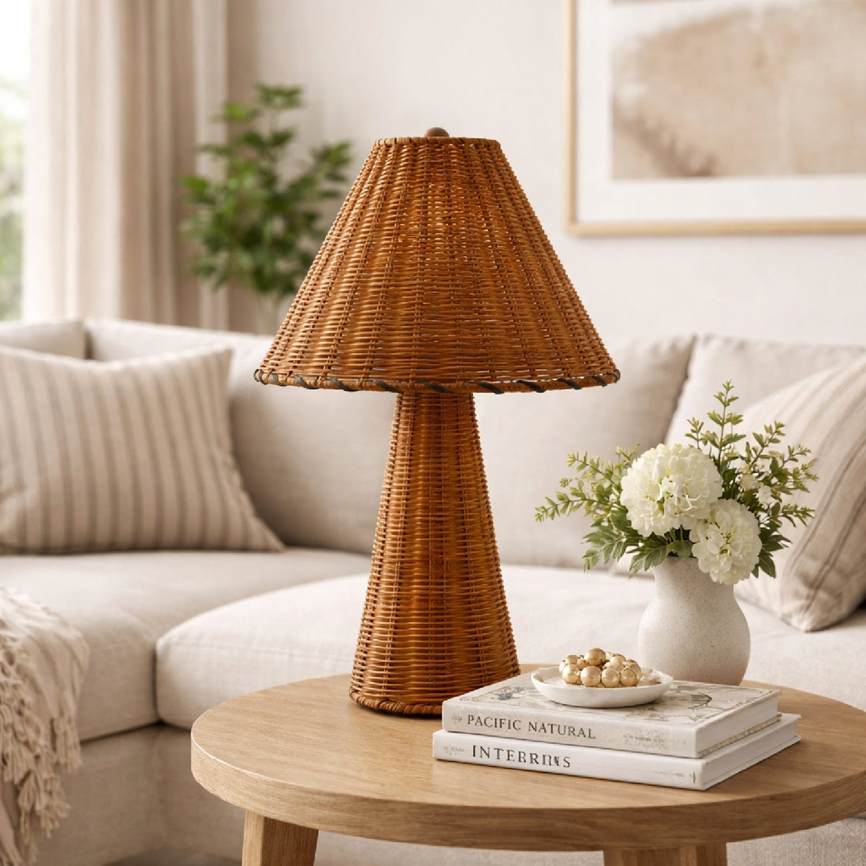 Modern European furniture - Rattan Accent Table Lamp - www.oroa.com
