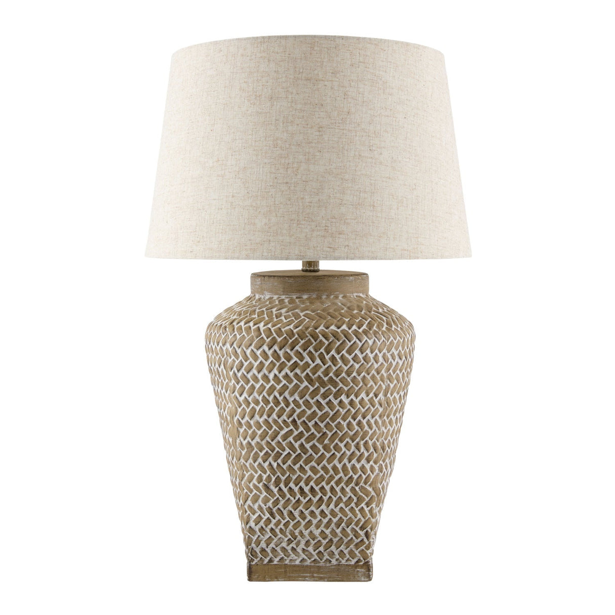 Modern European furniture - Embossed Pattern Ceramic Table Lamp - www.oroa.com