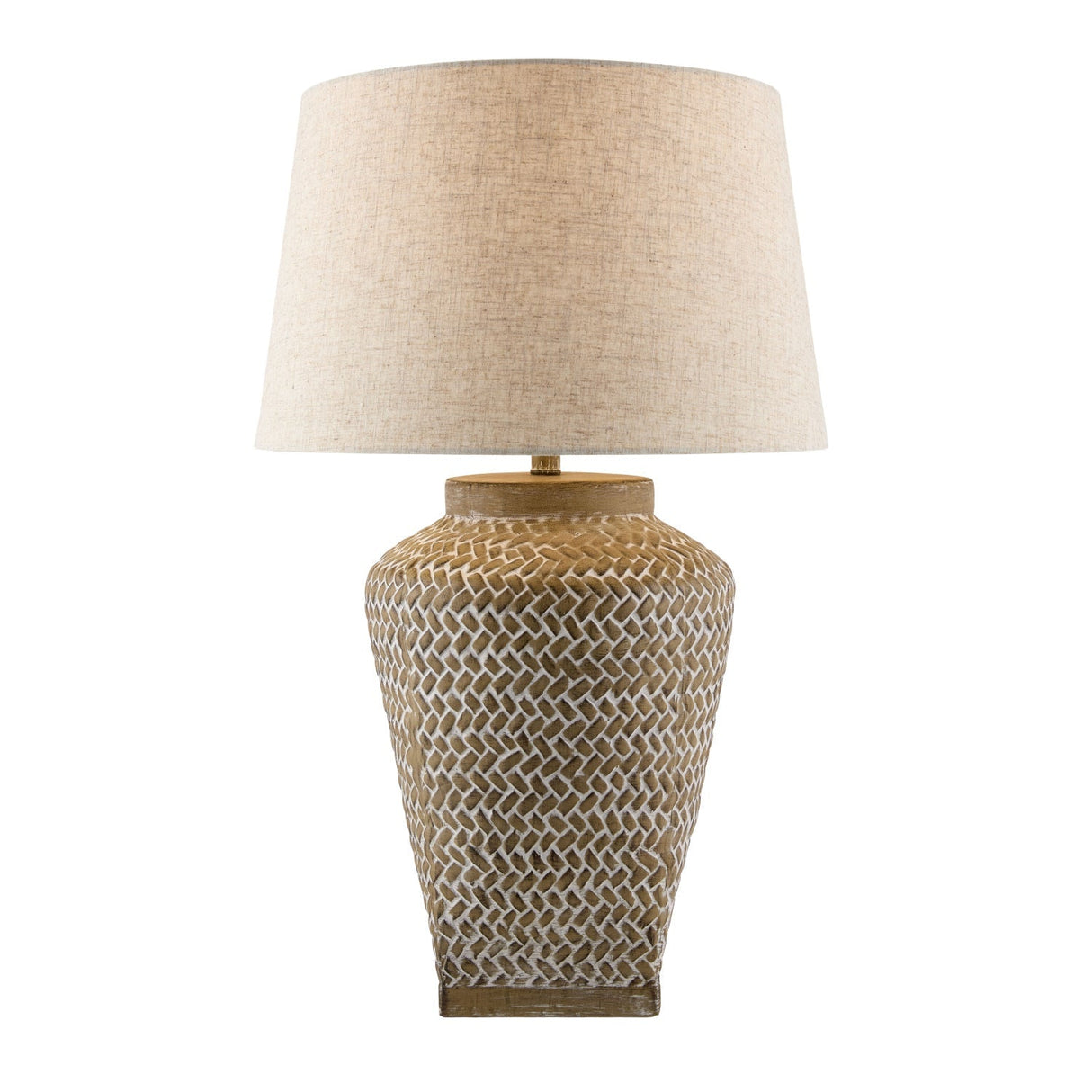 Modern European furniture - Embossed Pattern Ceramic Table Lamp - www.oroa.com