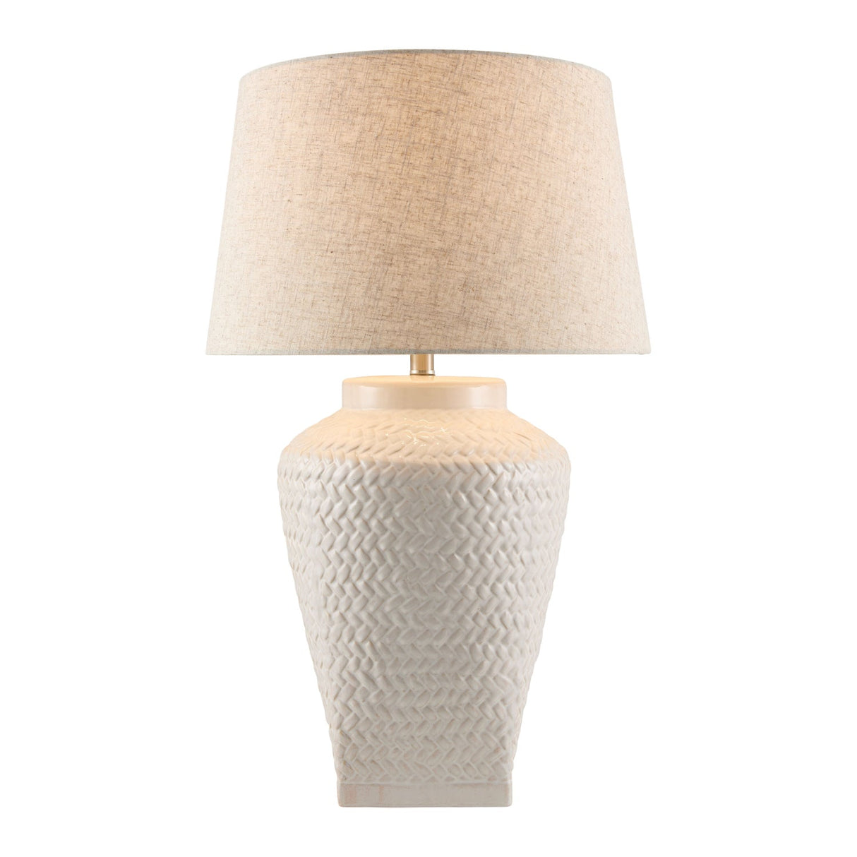 Modern European furniture - Embossed Pattern Ceramic Table Lamp - www.oroa.com
