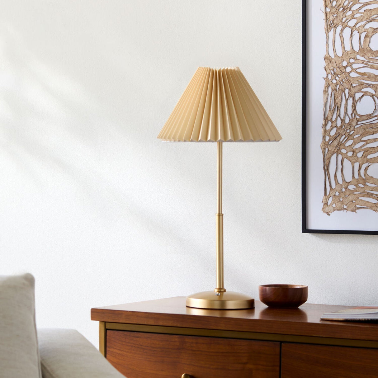 Modern European furniture - Pleated Fabric Accent Table Lamp - www.oroa.com