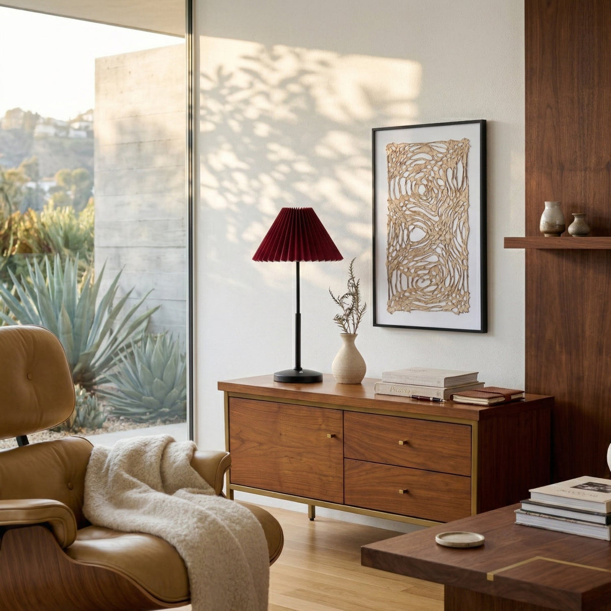 Modern European furniture - Pleated Fabric Table Lamp - www.oroa.com