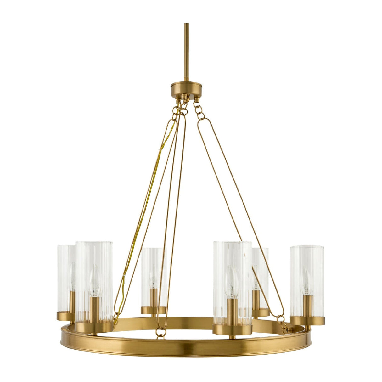 Modern European furniture - Cylindrical Glass 8-Light Chandelier S - www.oroa.com