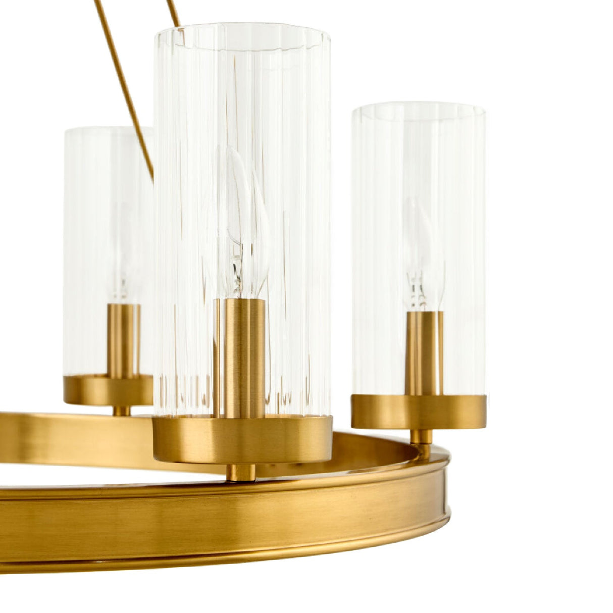 Modern European furniture - Cylindrical Glass 8-Light Chandelier S - www.oroa.com