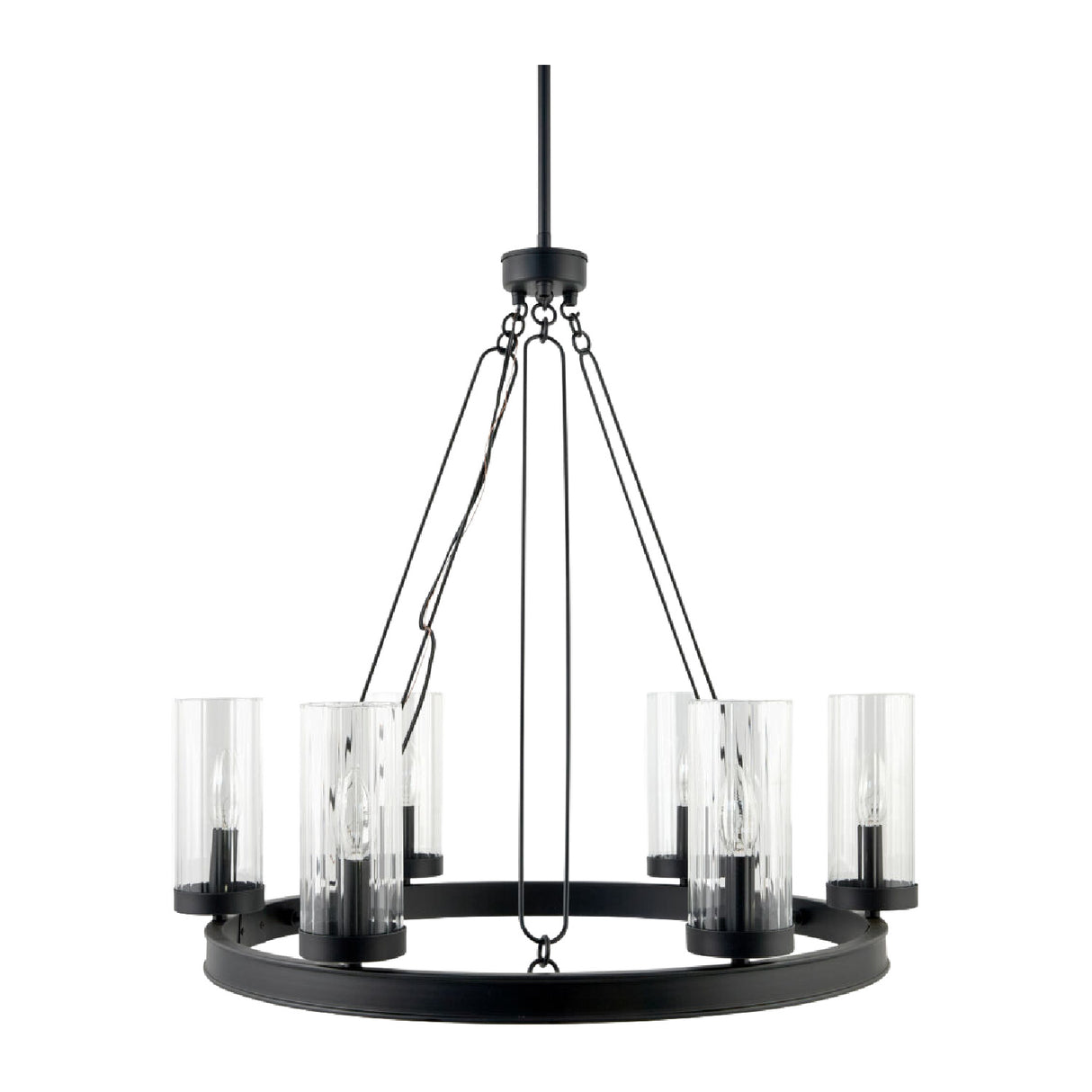 Modern European furniture - Cylindrical Glass 8-Light Chandelier S - www.oroa.com