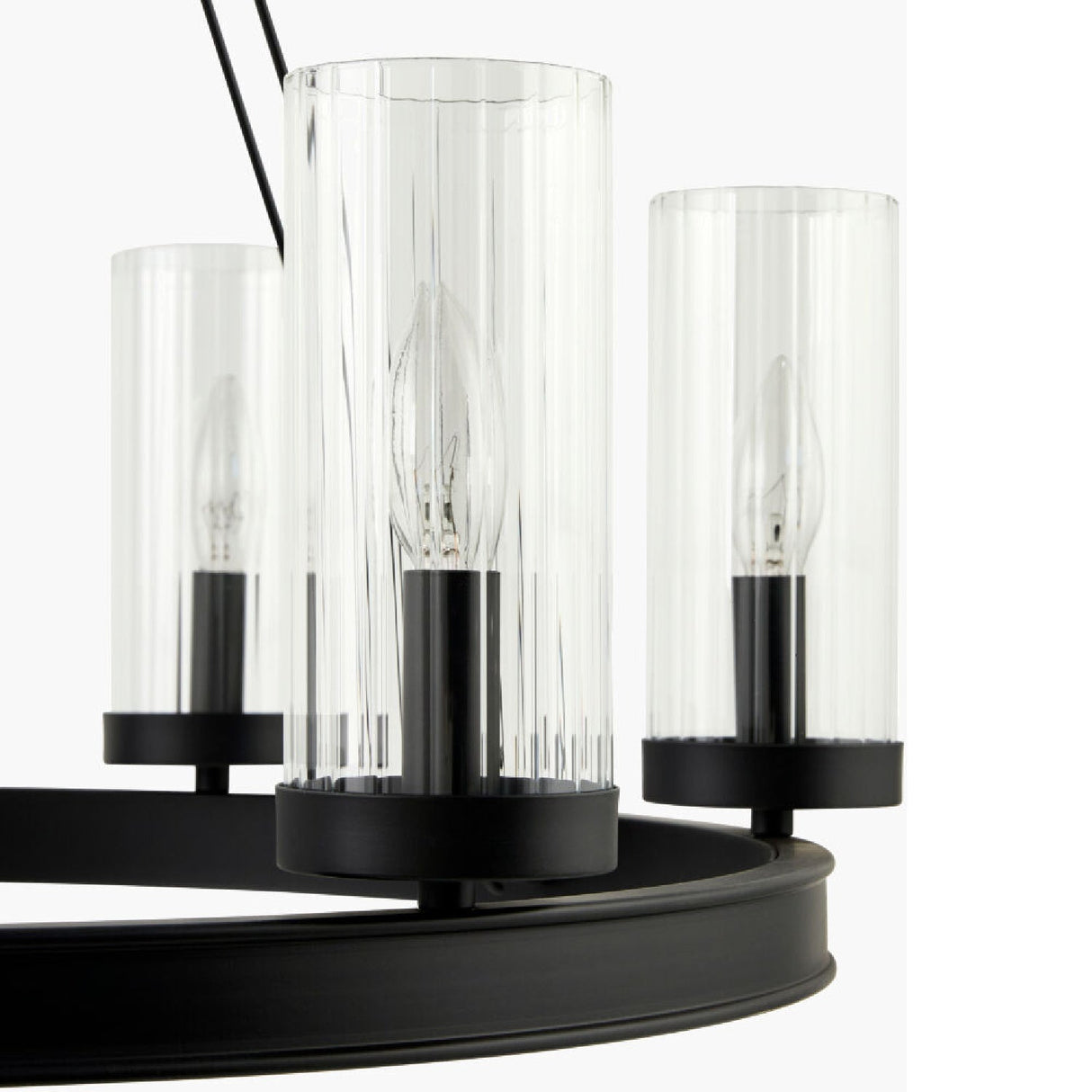 Modern European furniture - Cylindrical Glass 8-Light Chandelier S - www.oroa.com