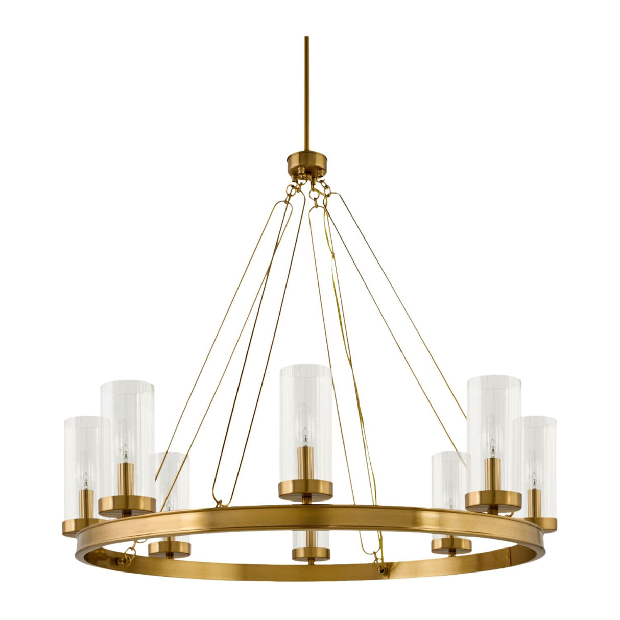 Cylindrical Glass 8-Light Chandelier L | Oroa.com