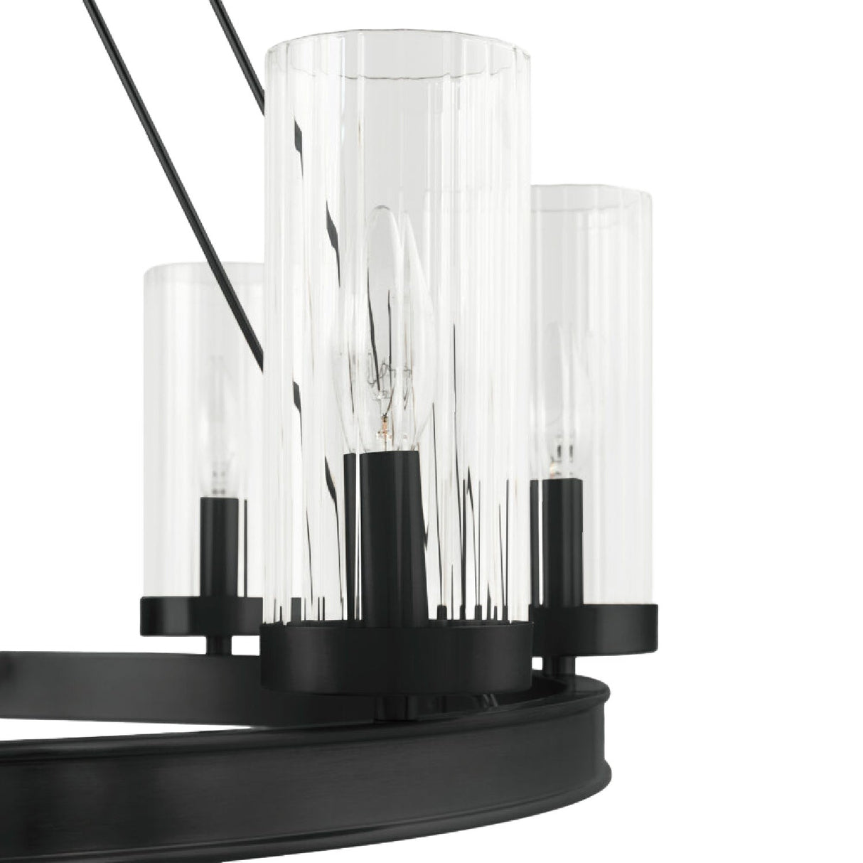 Modern European furniture - Cylindrical Glass 8-Light Chandelier L - www.oroa.com