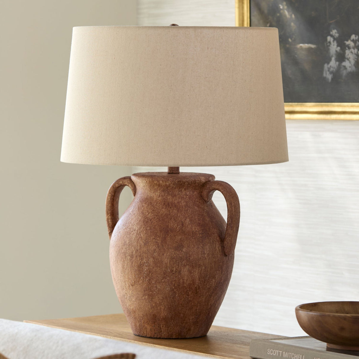 Modern European furniture - Red Ceramic Accent Table Lamp - www.oroa.com