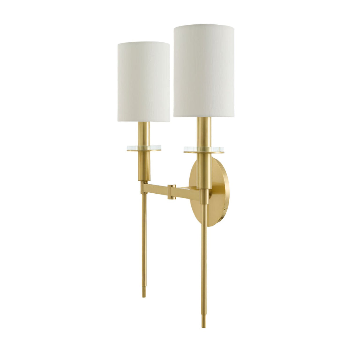 Modern European furniture - White Dual-Shade Wall Lamp - www.oroa.com