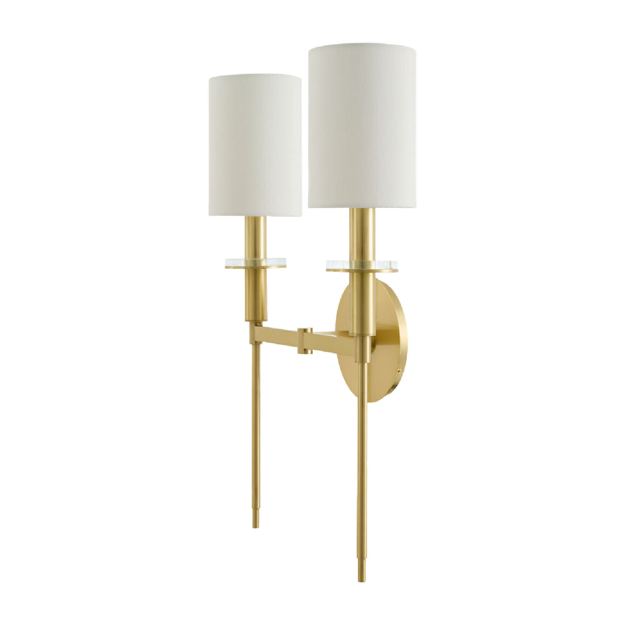 Modern European furniture - White Dual-Shade Wall Lamp - www.oroa.com | Oroa.com