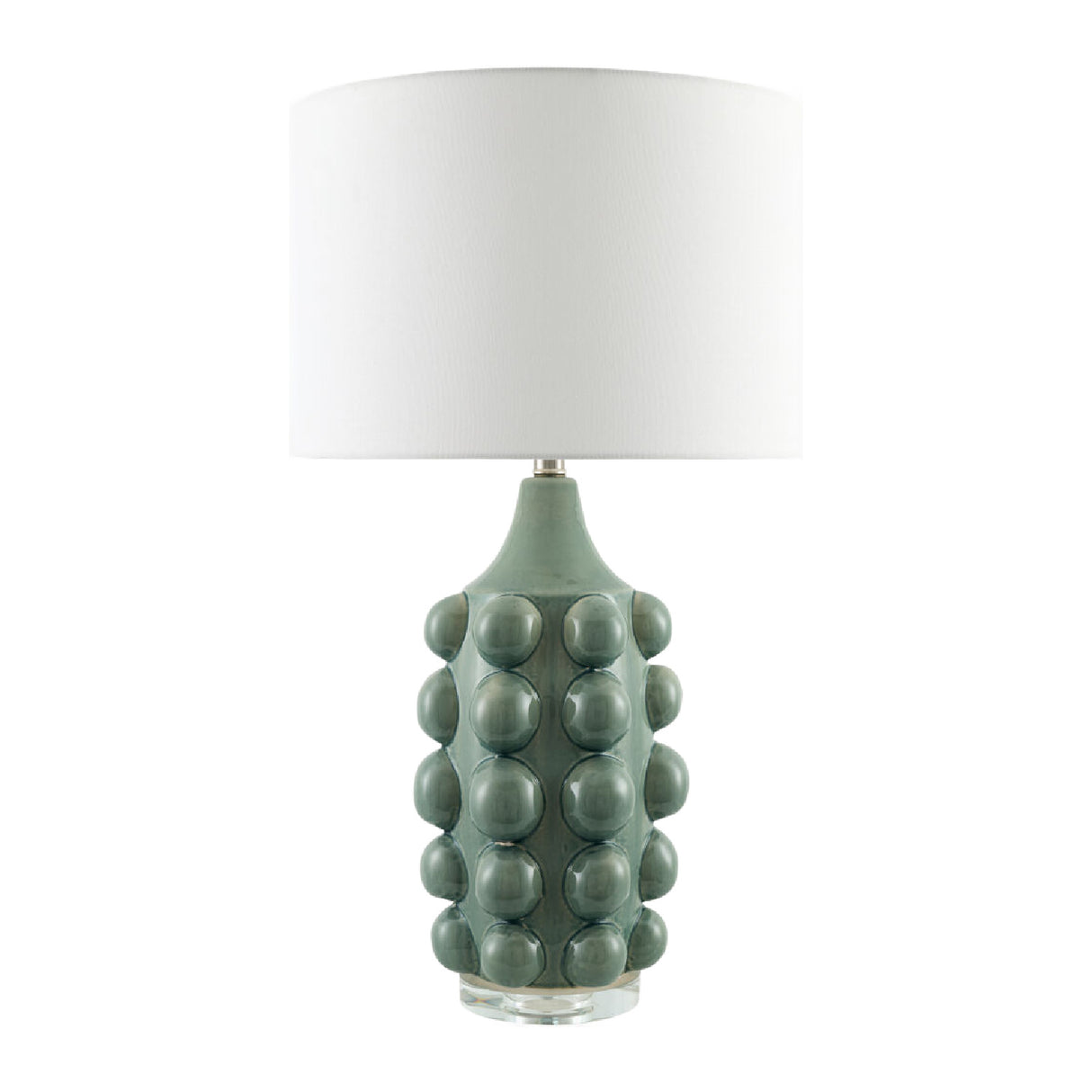Modern European furniture - Embellished Green Ceramic Table Lamp - www.oroa.com