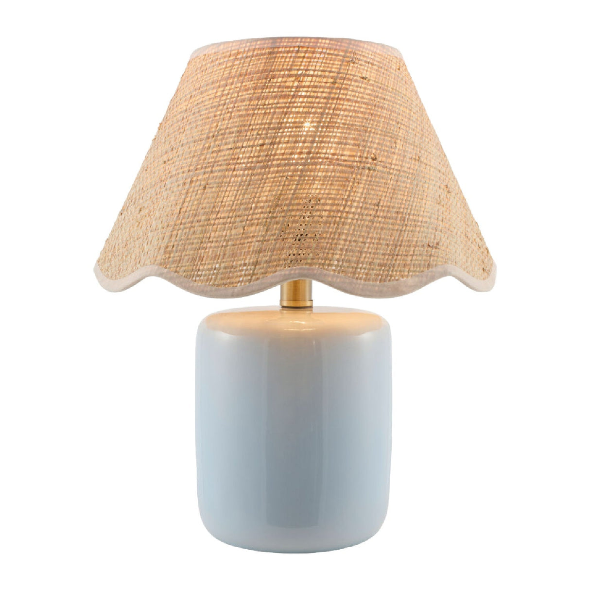 Modern European furniture - Scalloped Edge Seagrass Table Lamp - www.oroa.com
