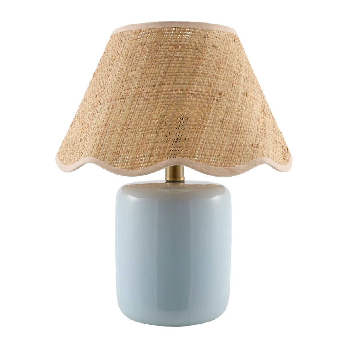 Modern European furniture - Scalloped Edge Seagrass Table Lamp - www.oroa.com