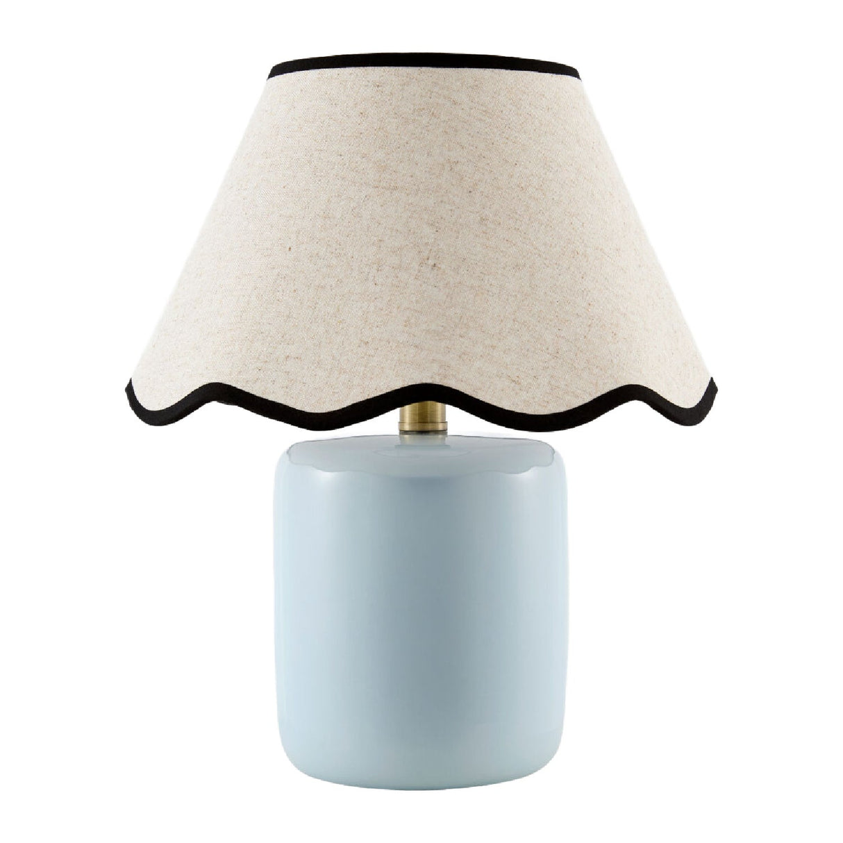 Modern European furniture - Scalloped Linen Ceramic Table Lamp - www.oroa.com